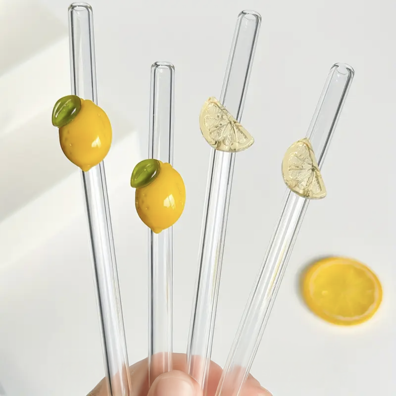 Summer Straws - Lemon - Set of Four